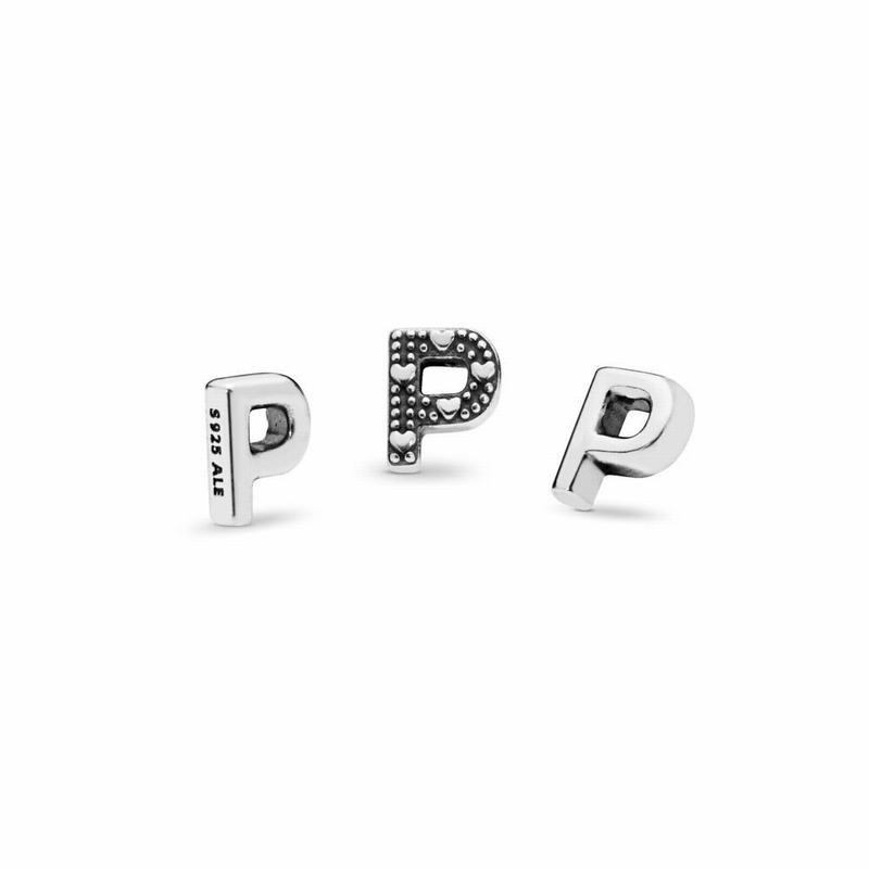 Pandora Letter P Petite Locket Charm - Sterling Silver - Canada | LK1348EN